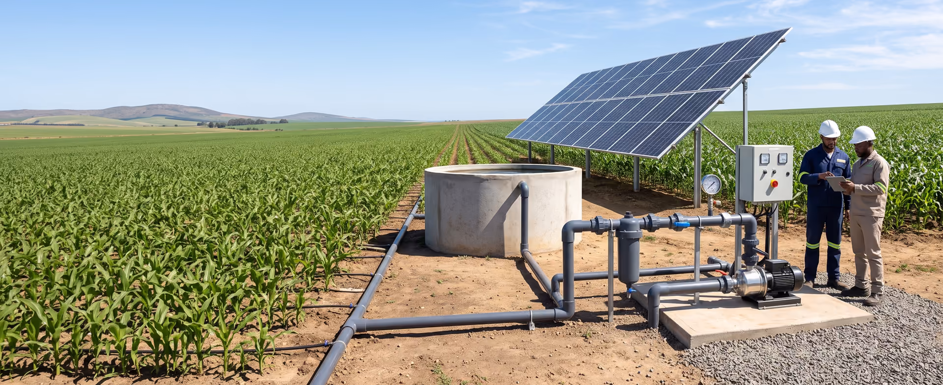 Consulta de Rakour para un proyecto de bombeo solar en un sitio de riego agrícola
