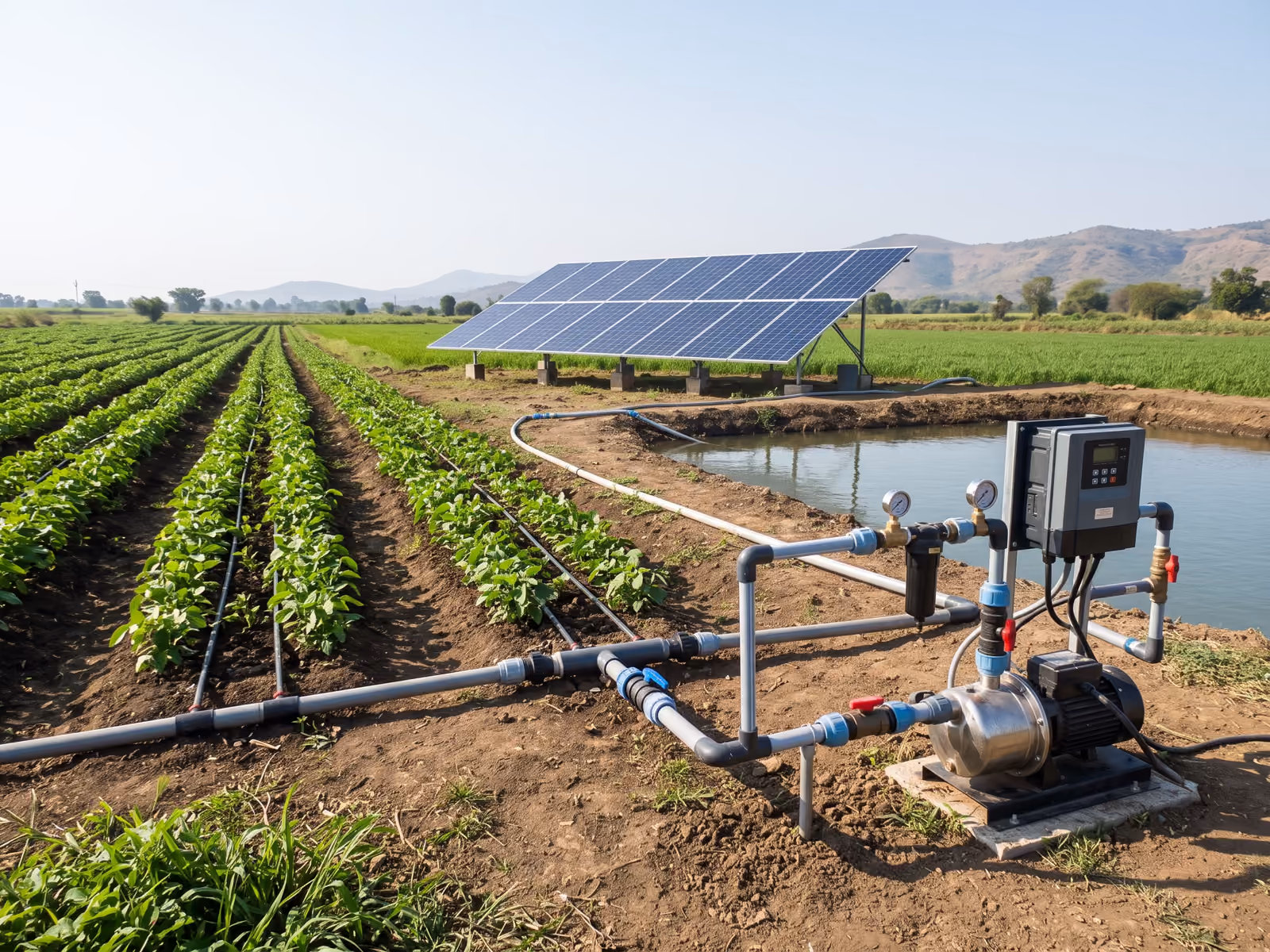 Rakour Solarwasserpumpensystem mit Oberflächenpumpe